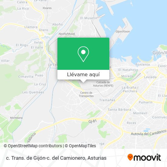 Mapa c. Trans. de Gijón-c. del Camionero