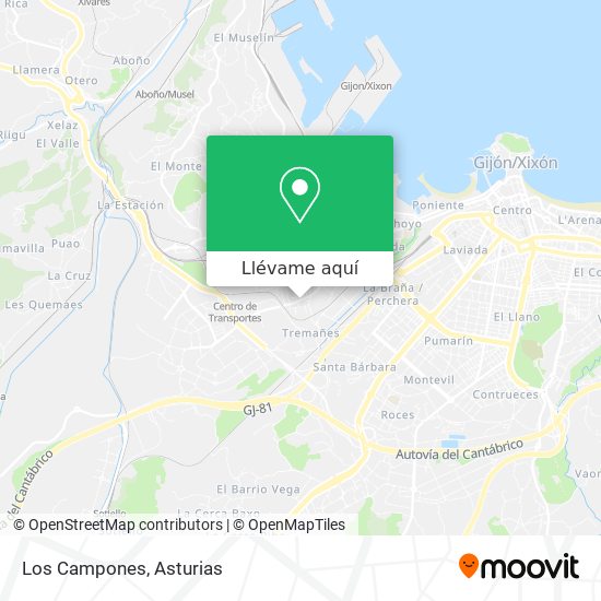 Mapa Los Campones