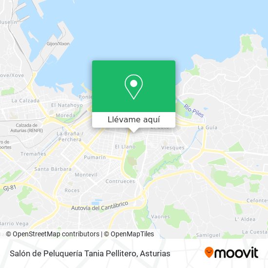 Mapa Salón de Peluquería Tania Pellitero