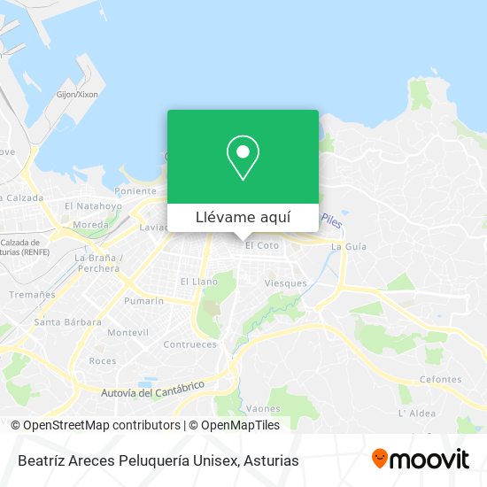 Mapa Beatríz Areces Peluquería Unisex