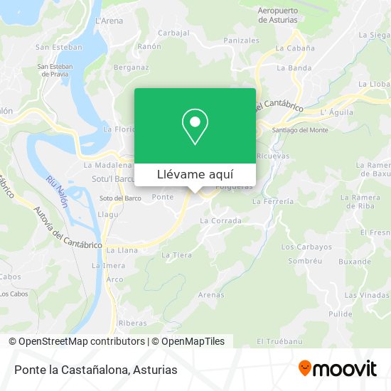 Mapa Ponte la Castañalona
