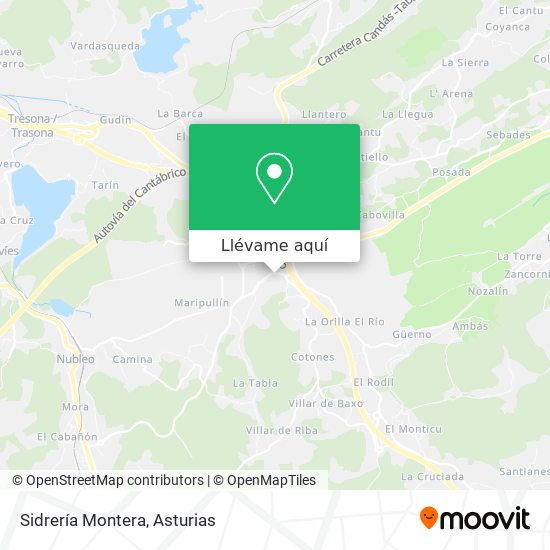 Mapa Sidrería Montera