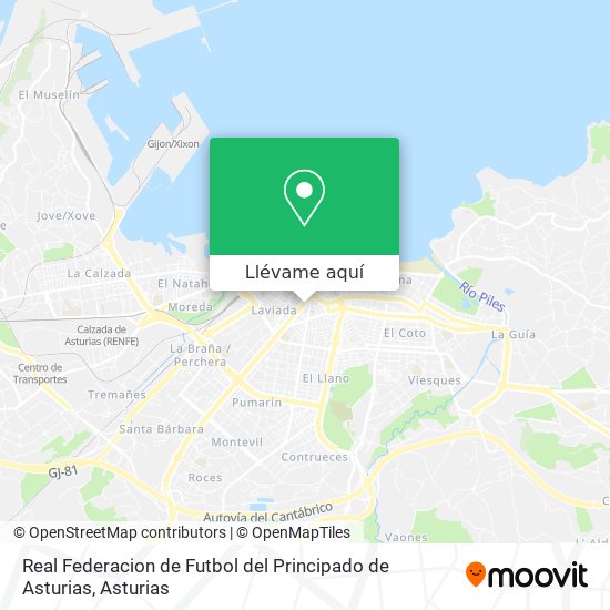 Mapa Real Federacion de Futbol del Principado de Asturias