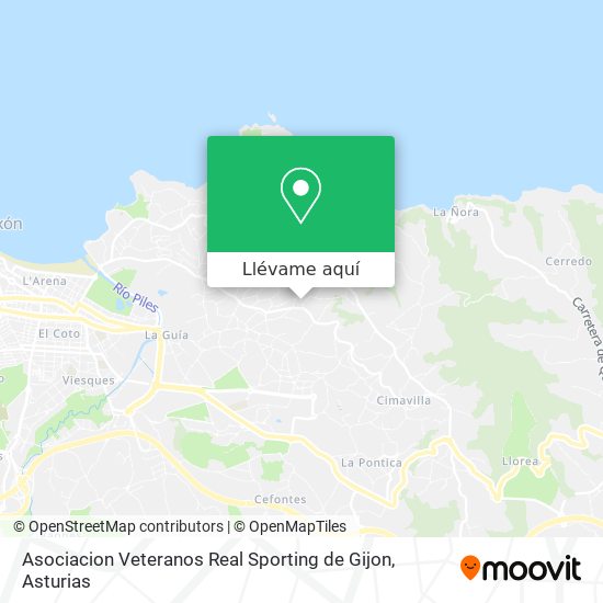Mapa Asociacion Veteranos Real Sporting de Gijon
