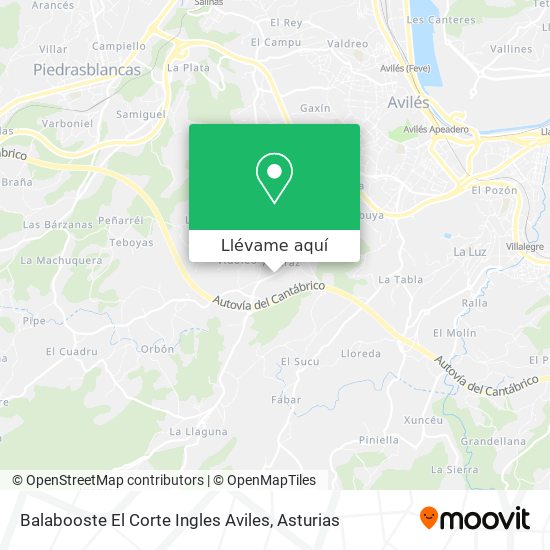 Mapa Balabooste El Corte Ingles Aviles