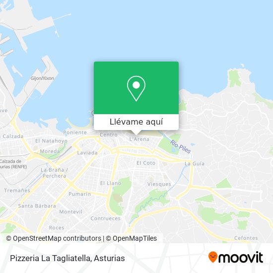 Mapa Pizzeria La Tagliatella