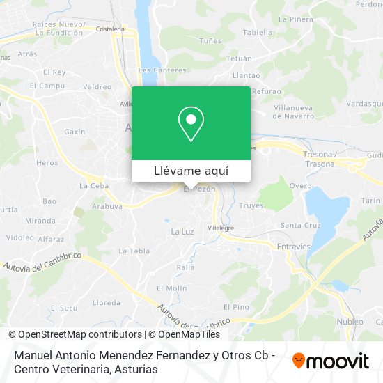 Mapa Manuel Antonio Menendez Fernandez y Otros Cb -Centro Veterinaria
