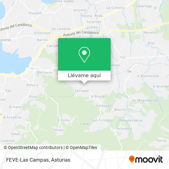 Mapa FEVE-Las Campas