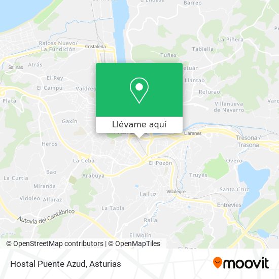 Mapa Hostal Puente Azud