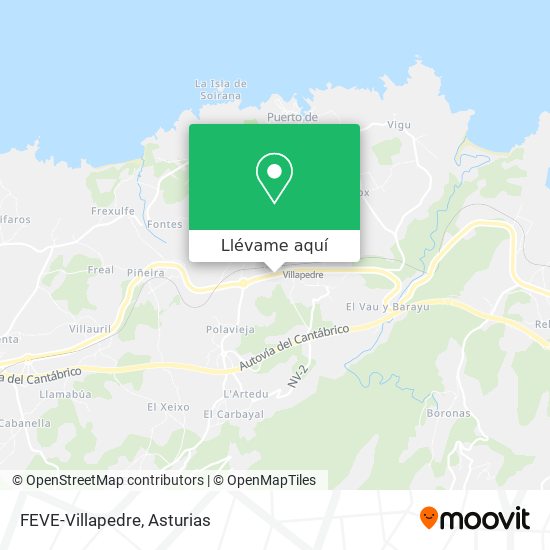 Mapa FEVE-Villapedre
