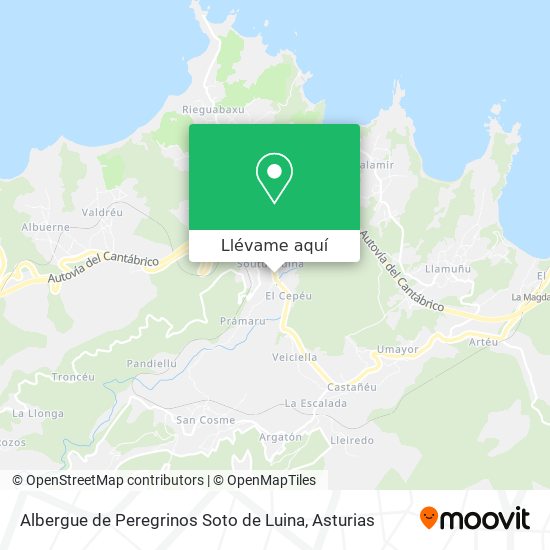 Mapa Albergue de Peregrinos Soto de Luina