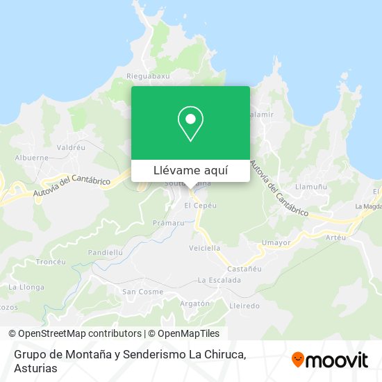 Mapa Grupo de Montaña y Senderismo La Chiruca