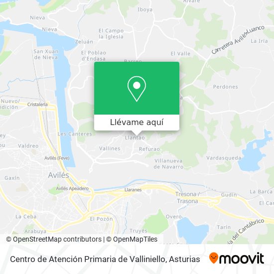 Mapa Centro de Atención Primaria de Valliniello