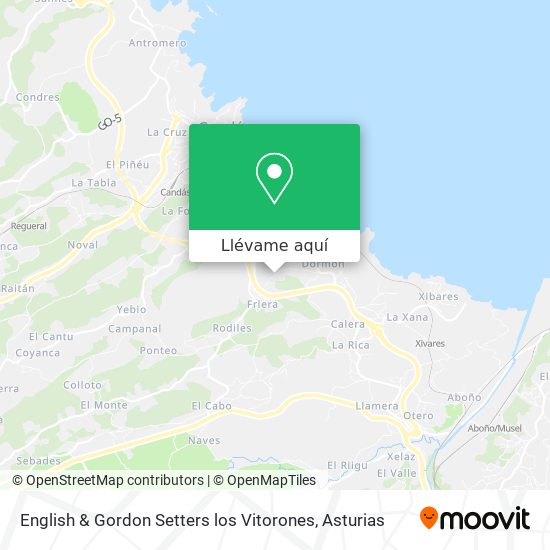 Mapa English & Gordon Setters los Vitorones