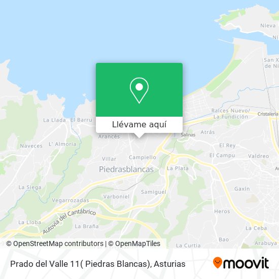 Mapa Prado del Valle 11( Piedras Blancas)