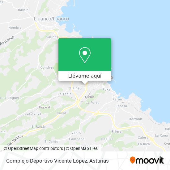 Mapa Complejo Deportivo Vicente López