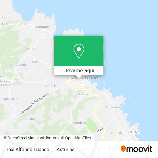 Mapa Taxi Alfonso Luanco Tl