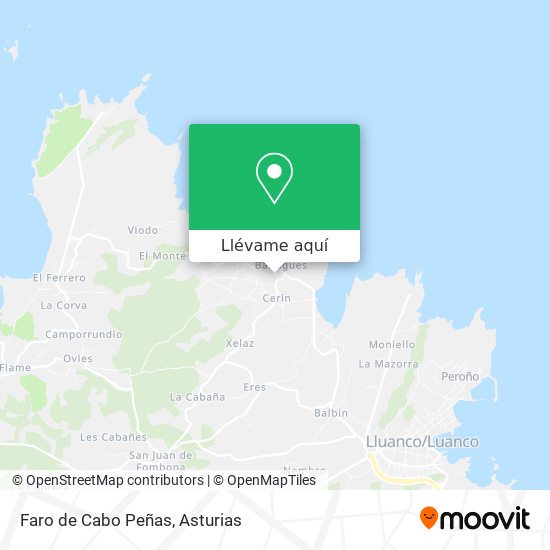 Mapa Faro de Cabo Peñas