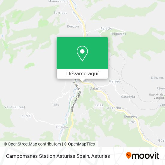 Mapa Campomanes Station Asturias Spain