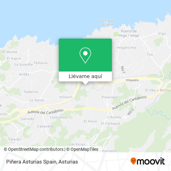 Mapa Piñera Asturias Spain