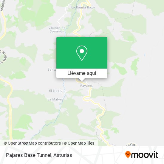 Mapa Pajares Base Tunnel