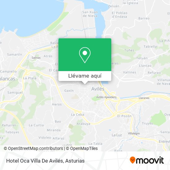 Mapa Hotel Oca Villa De Avilés