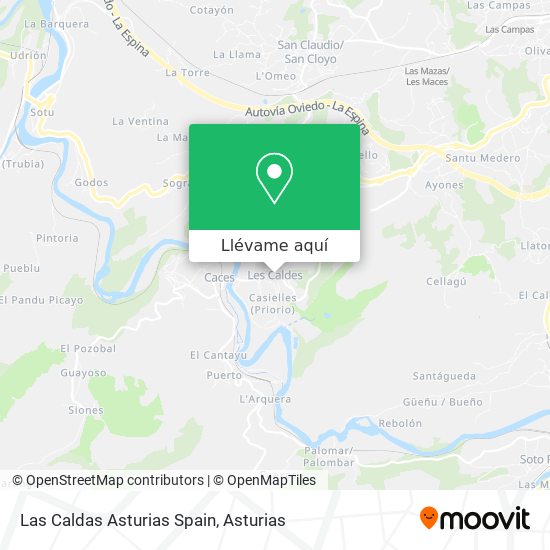 Mapa Las Caldas Asturias Spain