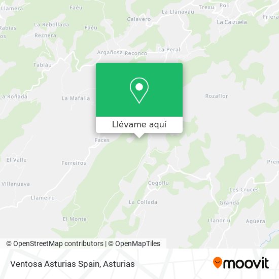 Mapa Ventosa Asturias Spain