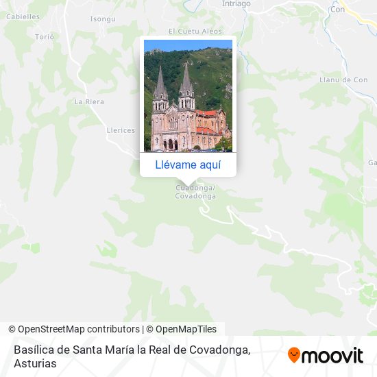 Mapa Basílica de Santa María la Real de Covadonga