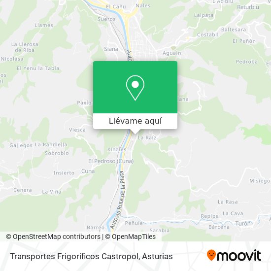 Mapa Transportes Frigorificos Castropol