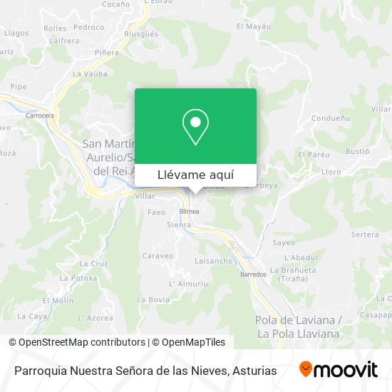 Mapa Parroquia Nuestra Señora de las Nieves