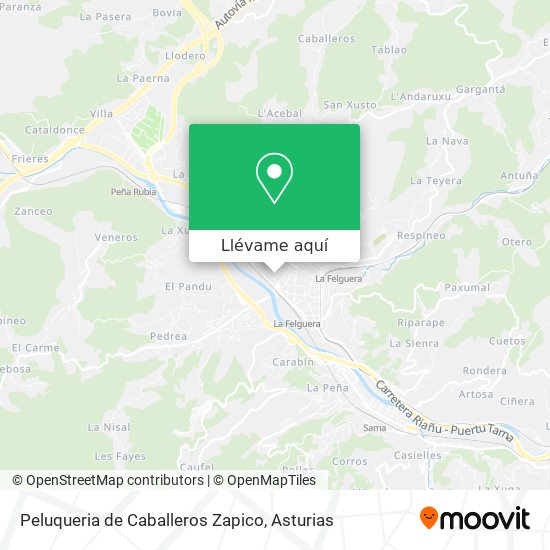 Mapa Peluqueria de Caballeros Zapico