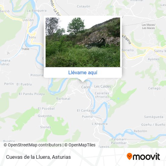 Mapa Cuevas de la Lluera