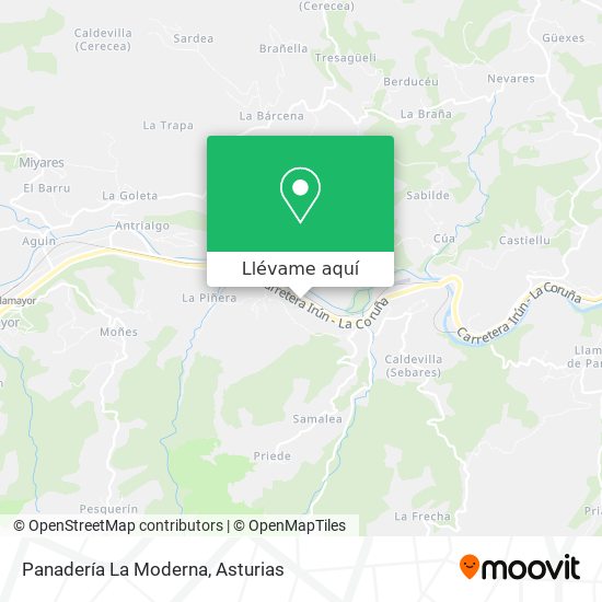 Mapa Panadería La Moderna
