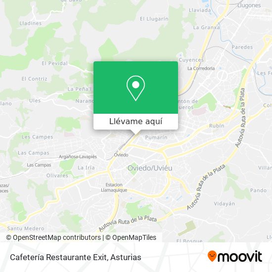Mapa Cafetería Restaurante Exit
