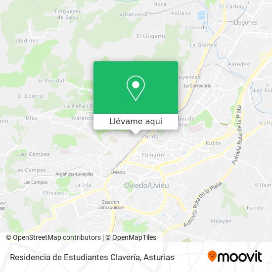 Mapa Residencia de Estudiantes Clavería