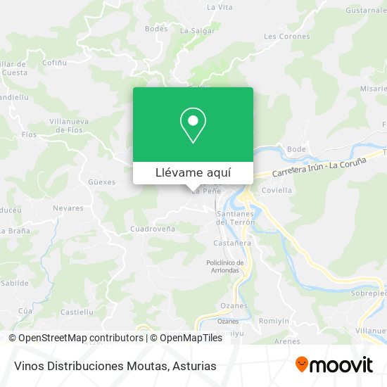Mapa Vinos Distribuciones Moutas
