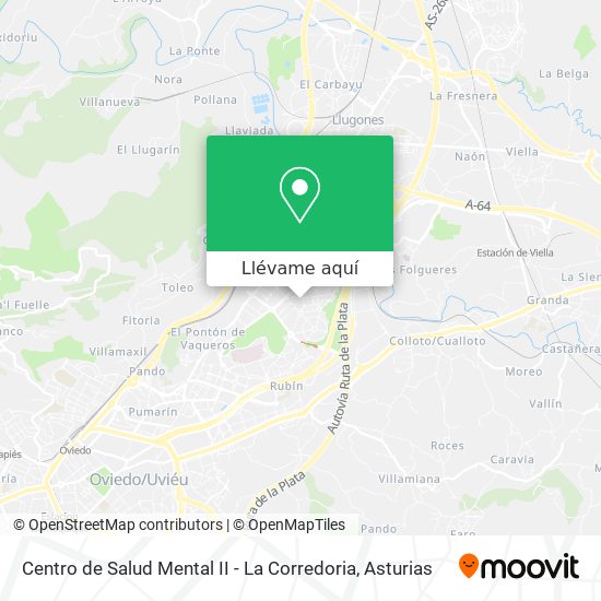 Mapa Centro de Salud Mental II - La Corredoria