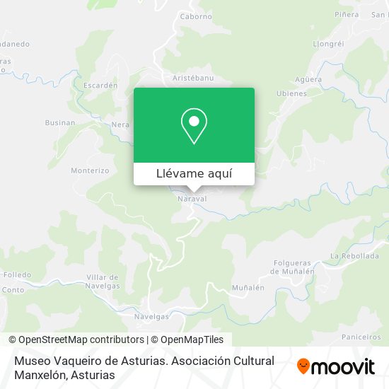 Mapa Museo Vaqueiro de Asturias. Asociación Cultural Manxelón