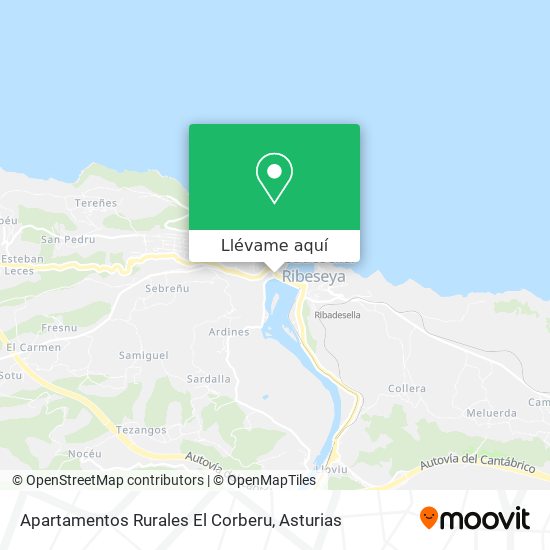 Mapa Apartamentos Rurales El Corberu