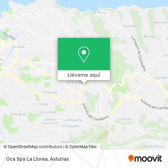 Mapa Oca Spa La Llorea