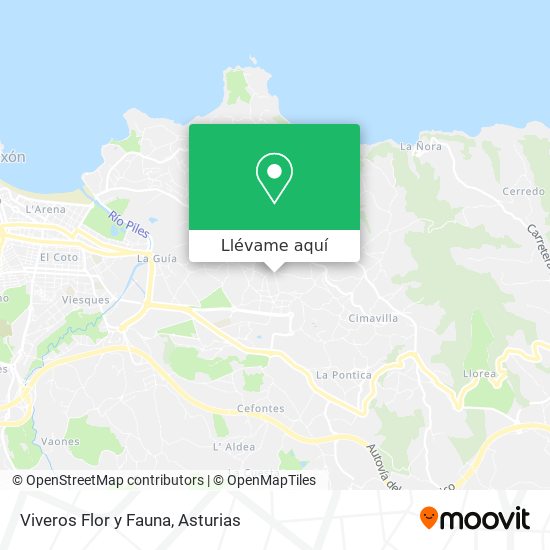 Mapa Viveros Flor y Fauna