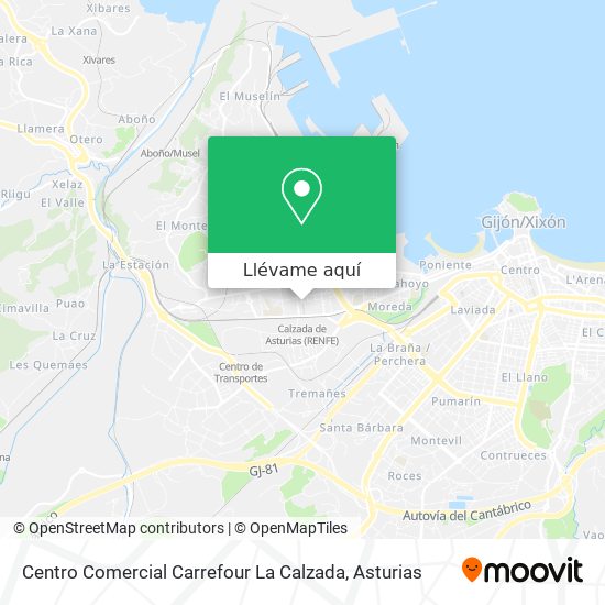 Mapa Centro Comercial Carrefour La Calzada