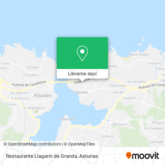 Mapa Restaurante Llagarín de Granda