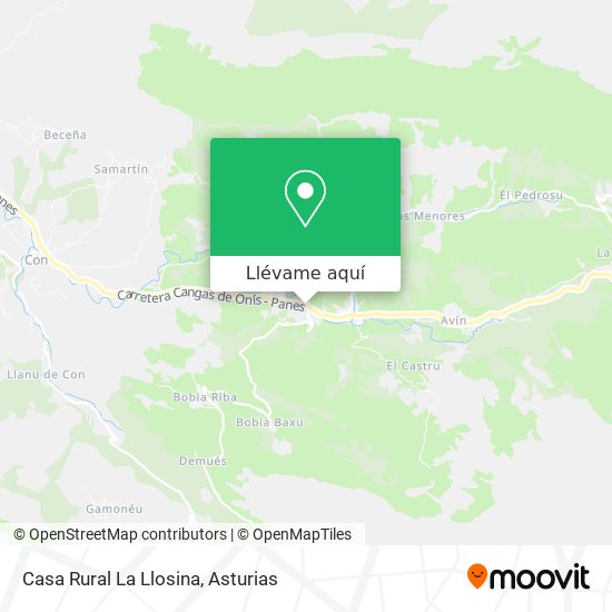 Mapa Casa Rural La Llosina