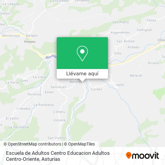 Mapa Escuela de Adultos Centro Educacion Adultos Centro-Oriente