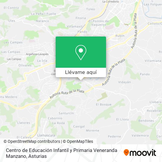 Mapa Centro de Educación Infantil y Primaria Veneranda Manzano