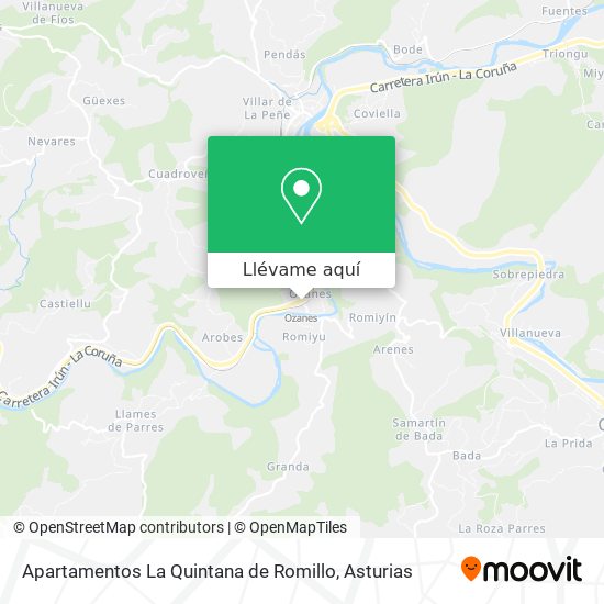 Mapa Apartamentos La Quintana de Romillo