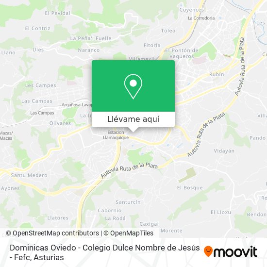 Mapa Dominicas Oviedo - Colegio Dulce Nombre de Jesús - Fefc
