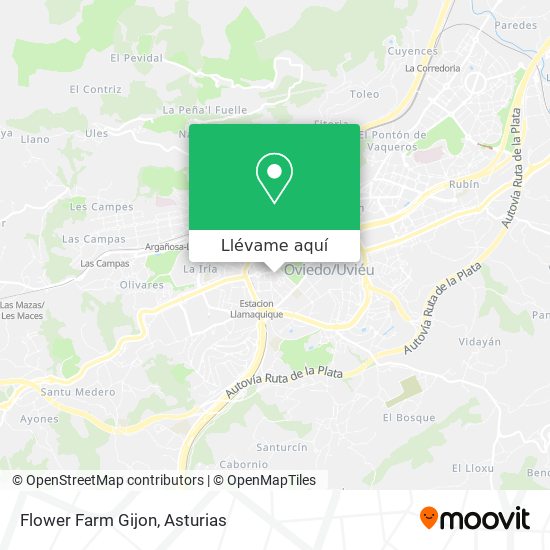 Mapa Flower Farm Gijon